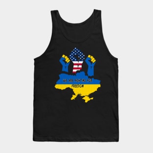 Free Ukraine, We are Fighting For Freedom, Ukrain Flag Tank Top